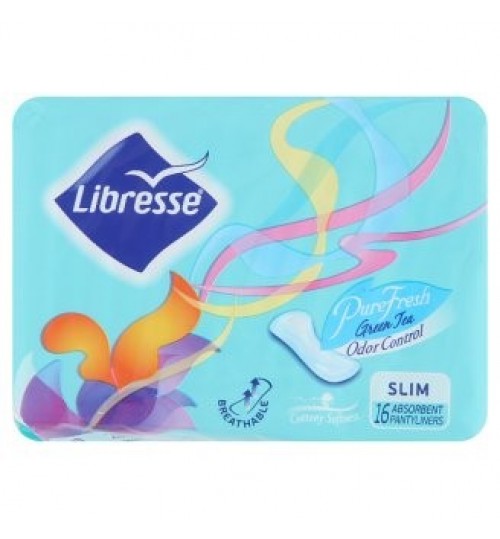 Libresse 含纯绿茶香味的清新防异味薄装卫生护垫 